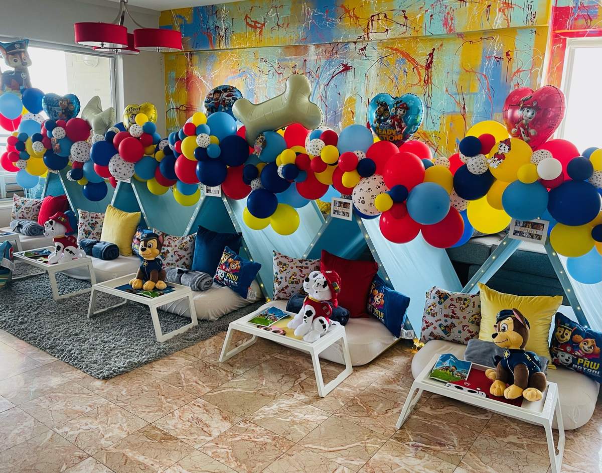 Paw patrol birthday sleepover party