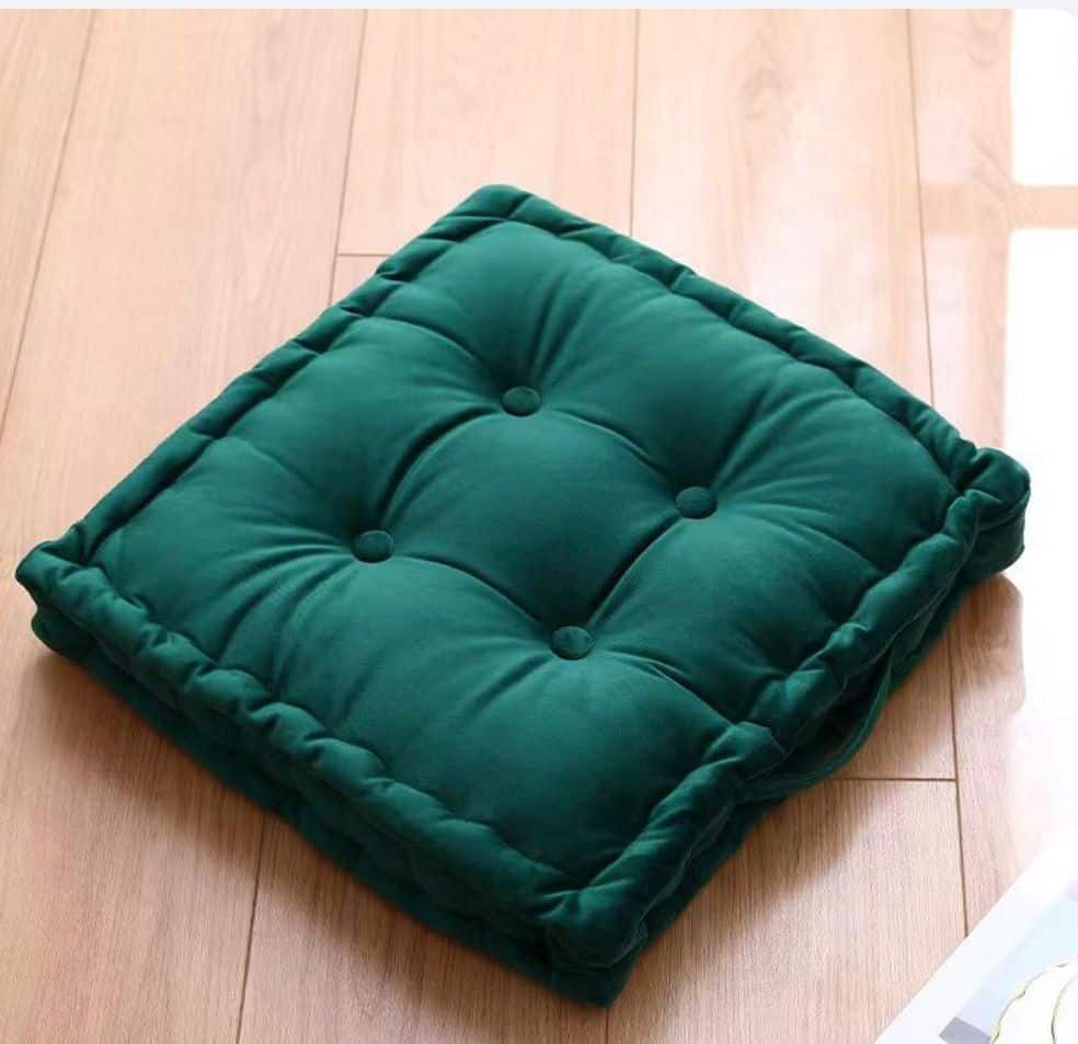forest green floor cushion