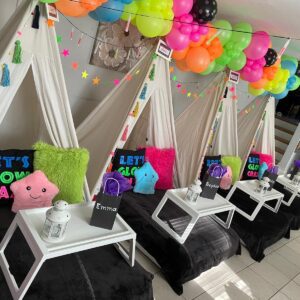 Let’s Glow Crazy Teepee 7 pc Sleepover Set