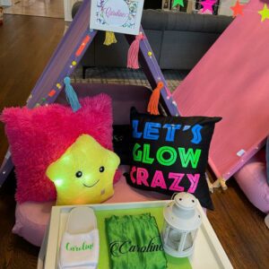 Let’s Glow Crazy A Frame 7 pc Sleepover Set