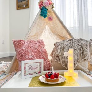 Kids Lace Teepee Tent with Canvas Bag