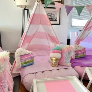 Ice Cream Dreams Teepee 7 pc Sleepover Set