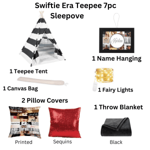 Swiftie Era Teepee 7 pc Sleepover Set