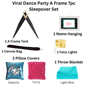 Viral Dance Party A Frame 7 pc Sleepover Set